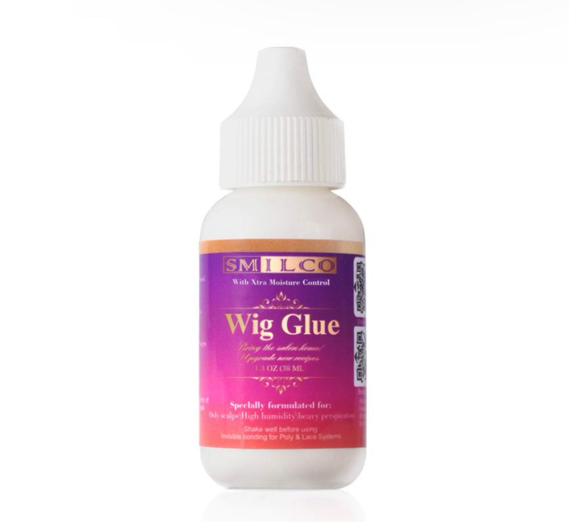 Smilco Wig Glue 1.3oz, Waterproof Lace Front Wig Glue for Wigs, Transparent Lace Adhesive for Hair Replacement, Strong Hold