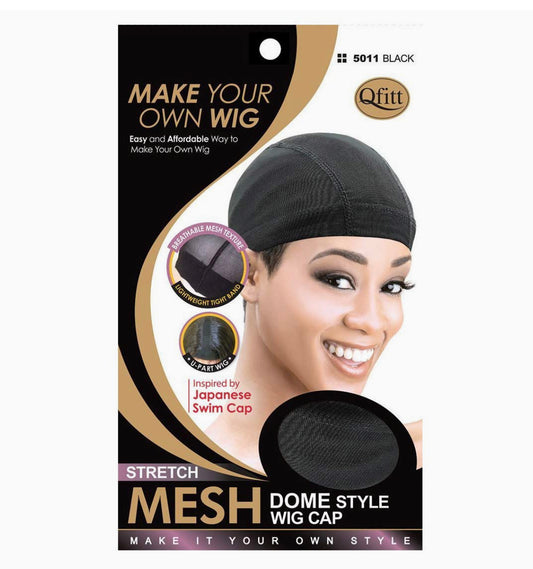 Mesh Dome Style wig cap by Qfitt 5011 Black